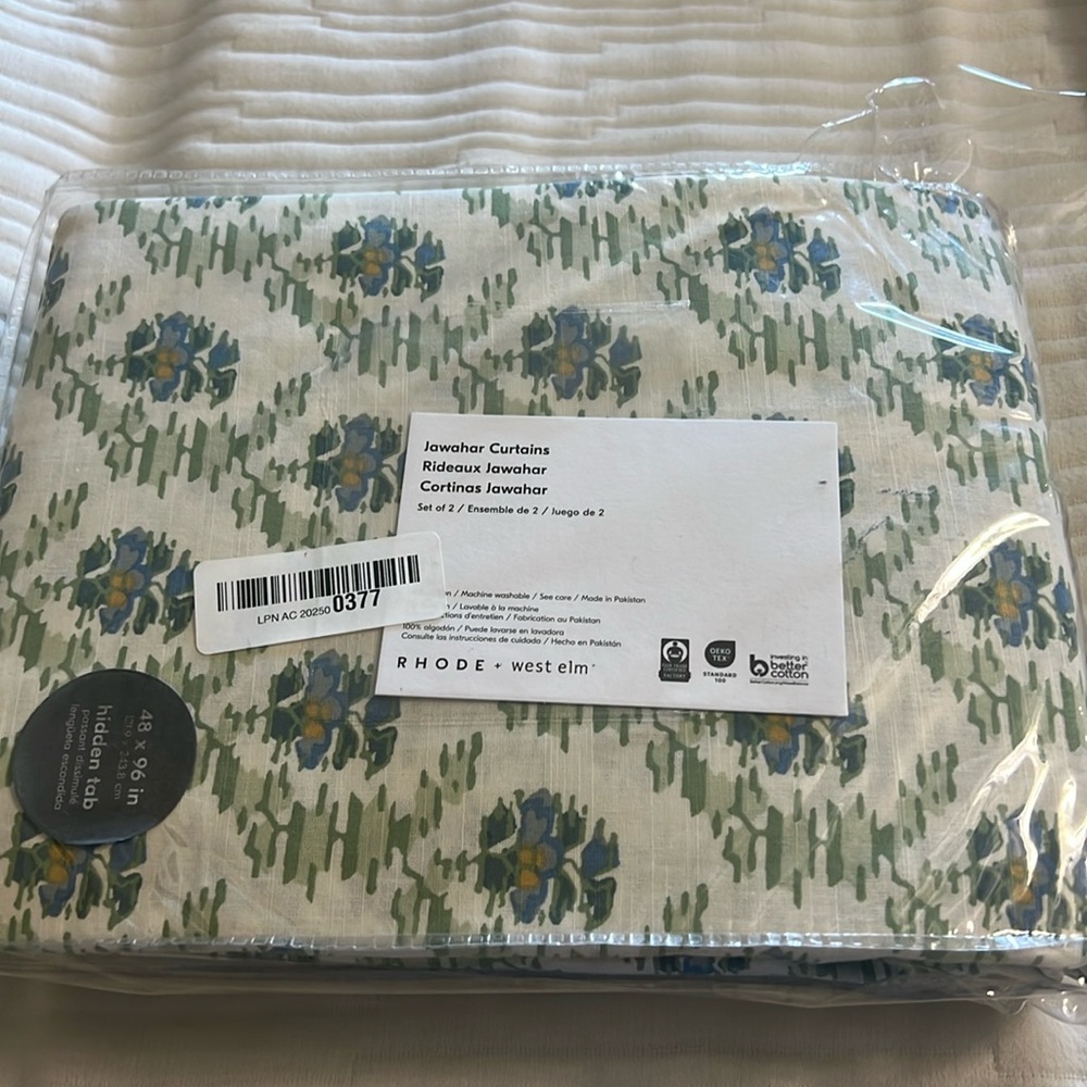 RHODE + West Elm Jawahar Curtains 48”x96”